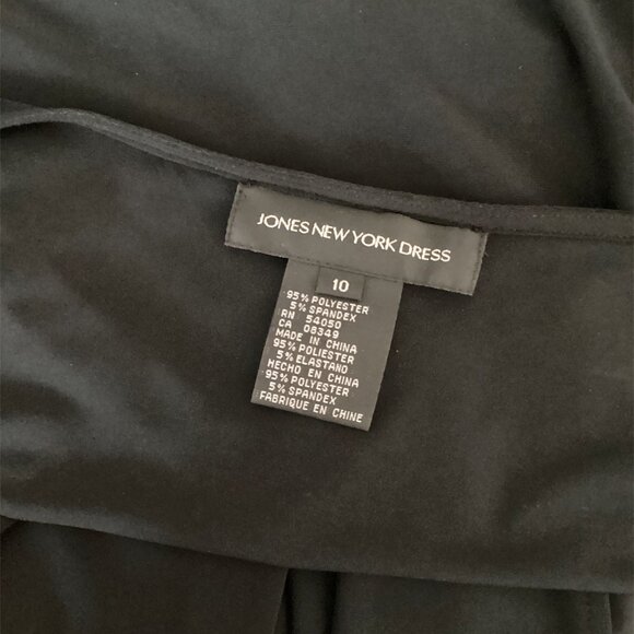 Vintage Jones New York Black Wrap Dress Midi length - Picture 4 of 6